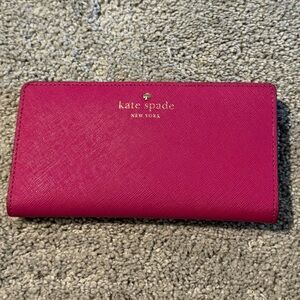 kate spade Pink and Cream Zip Wallet